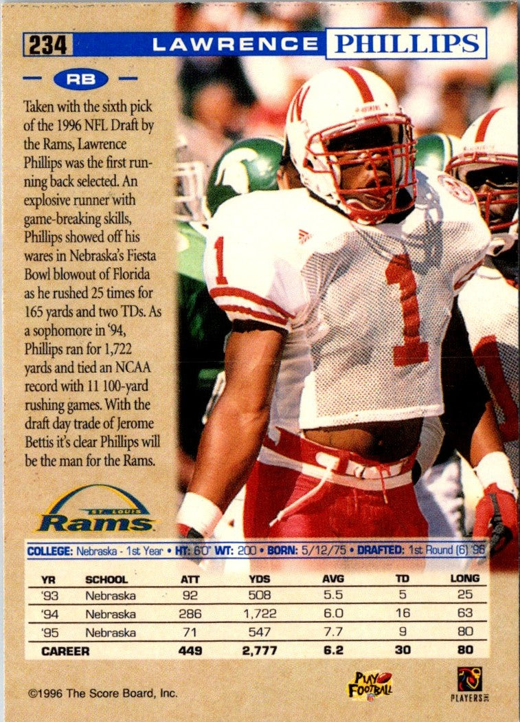 1996 Pro Line Lawrence Phillips