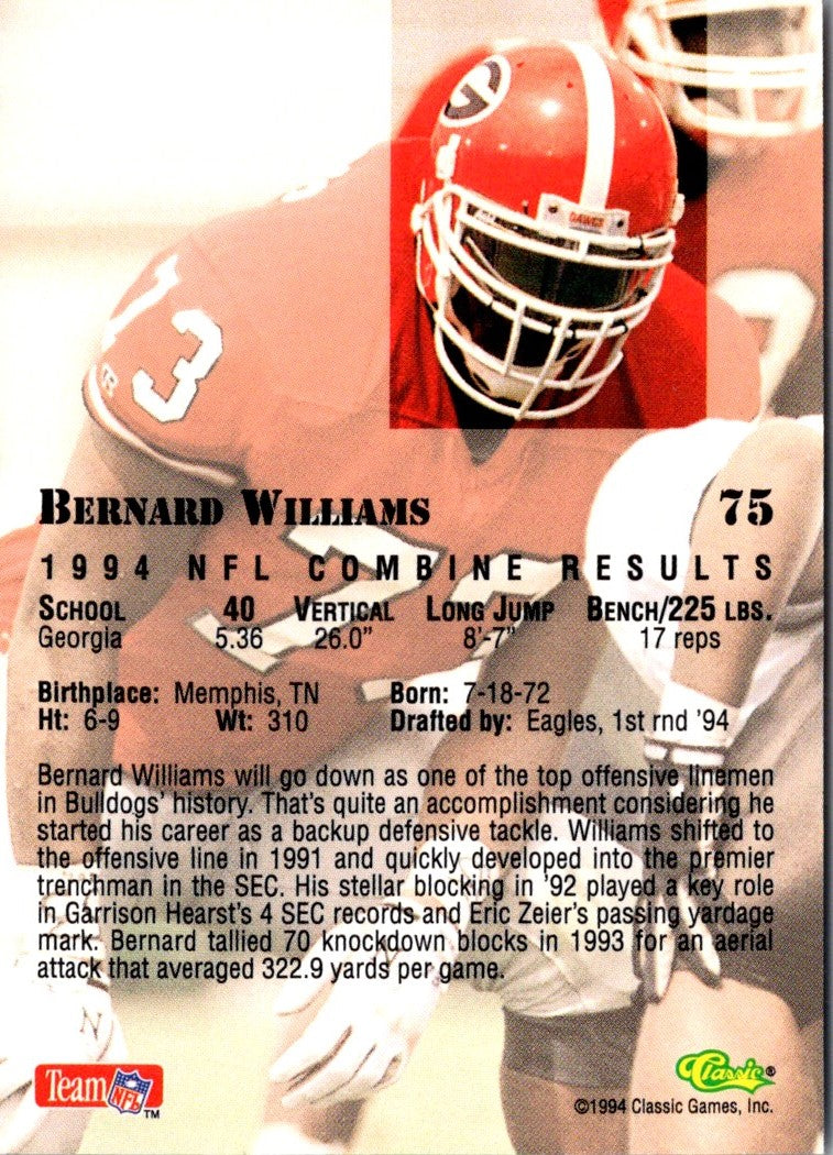 1994 Classic NFL Draft Bernard Williams