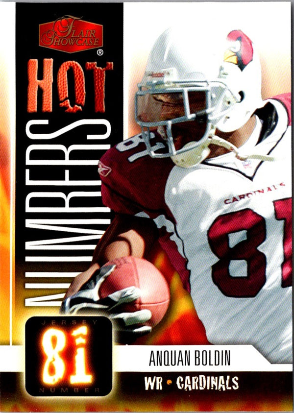 2006 Flair Showcase Hot Numbers Anquan Boldin #HN1