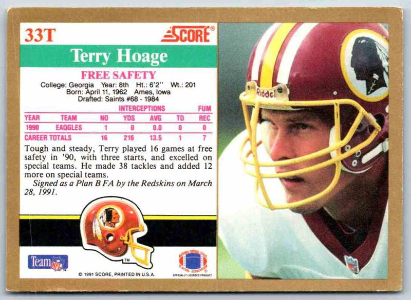 1991 Score Terry Hoage