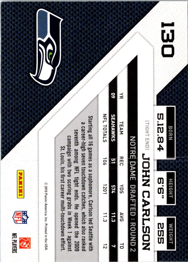 2010 Panini Gridiron Gear John Carlson