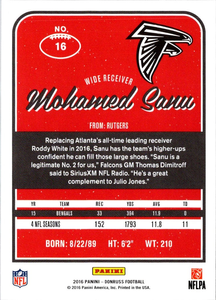 2016 Donruss Mohamed Sanu