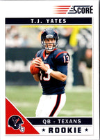 2011 Score T.J. Yates #392 Rookie