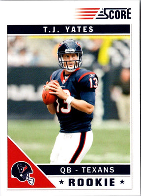 2011 Score T.J. Yates #392 Rookie
