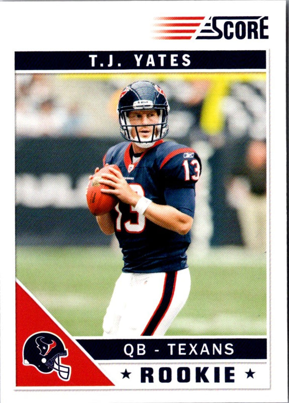 2011 Score T.J. Yates #392 Rookie