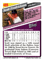 1993 Topps Scott Fredrickson #489 Rookie