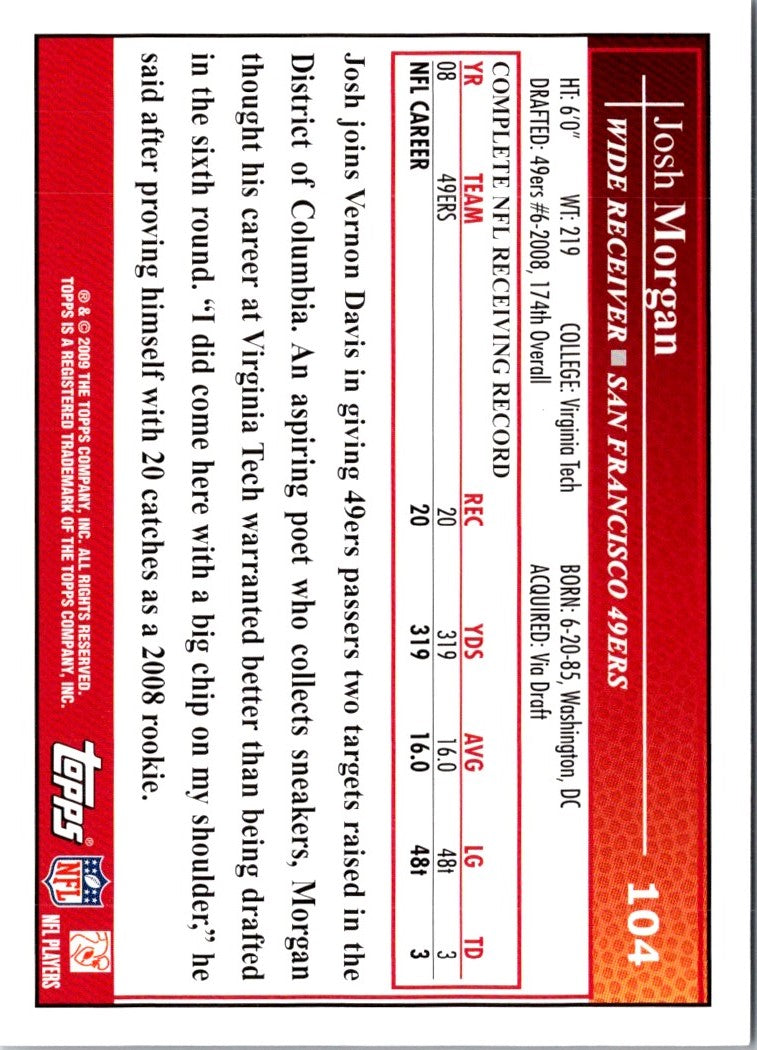 2009 Topps Josh Morgan