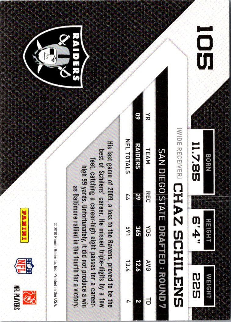 2010 Panini Rookies & Stars Chaz Schilens