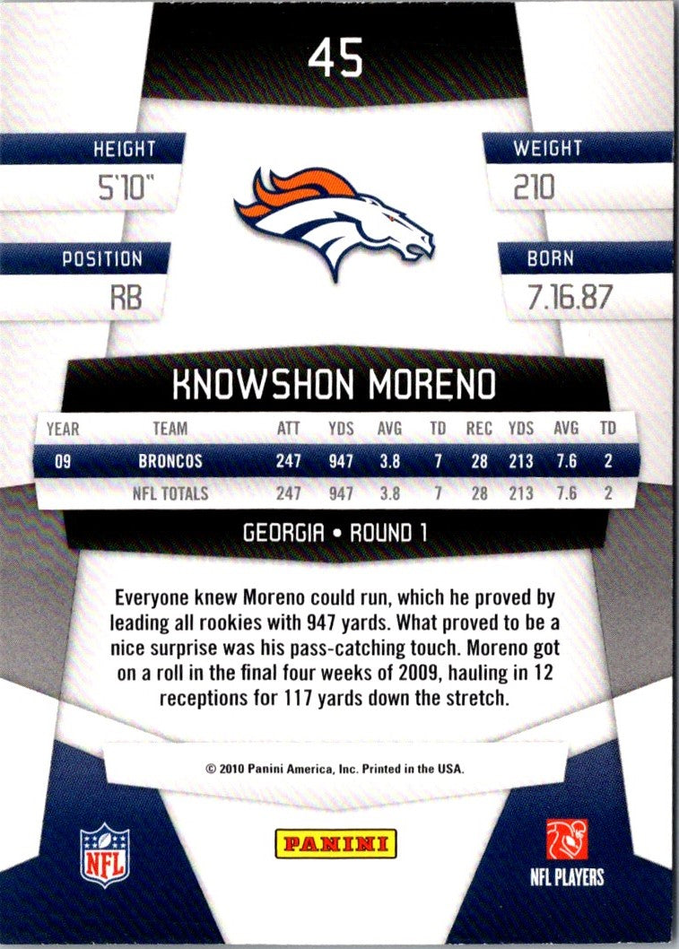 2010 Panini Certified Knowshon Moreno