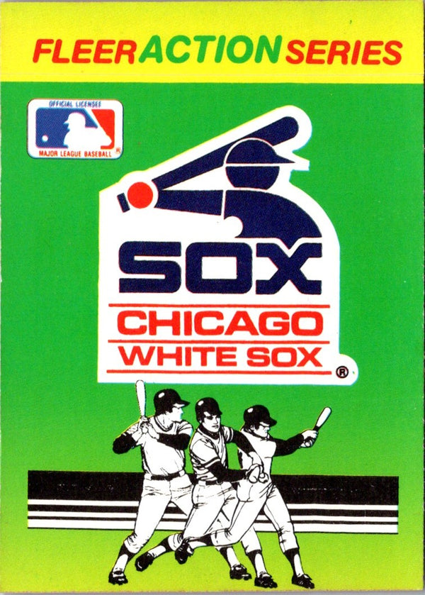 1990 Fleer Action Series Team Stickers Chicago White Sox #NNO