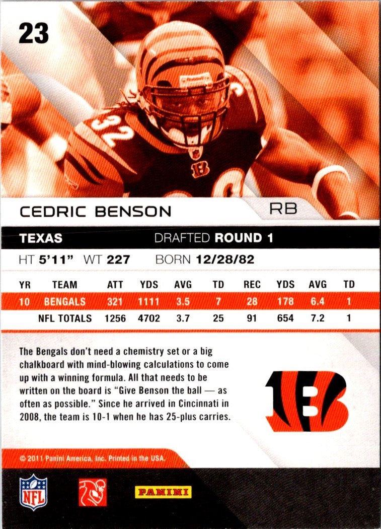 2011 Panini Absolute Memorabilia Cedric Benson