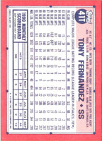 1991 Topps Traded Tony Fernandez #41T