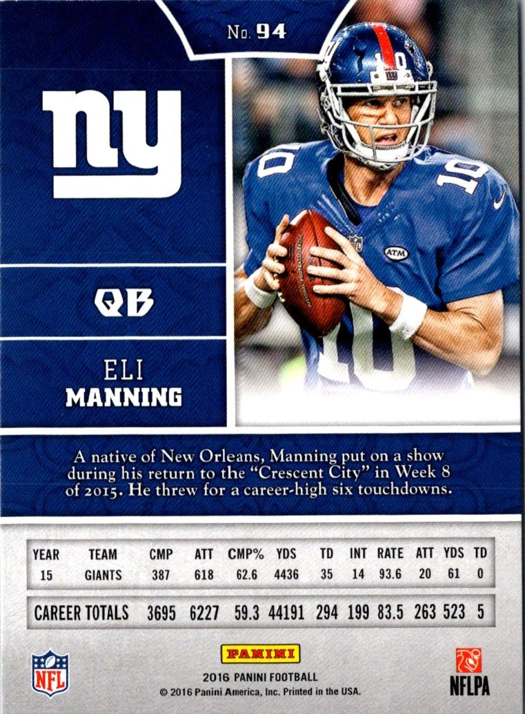 2016 Panini Eli Manning