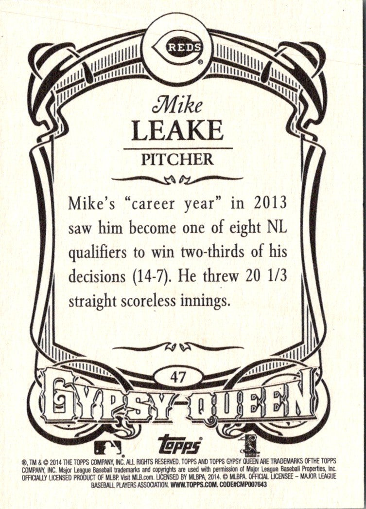 2014 Topps Gypsy Queen Mike Leake