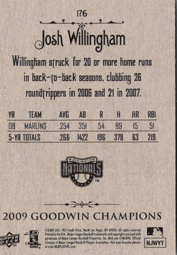 2009 Upper Deck Goodwin Champions Josh Willingham