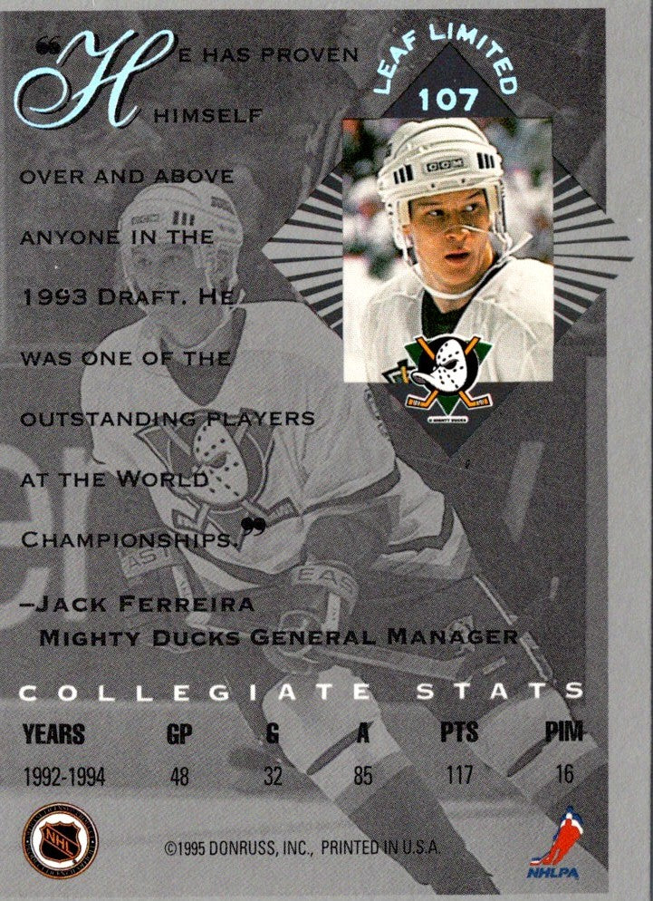 1994 Leaf Limited Paul Kariya