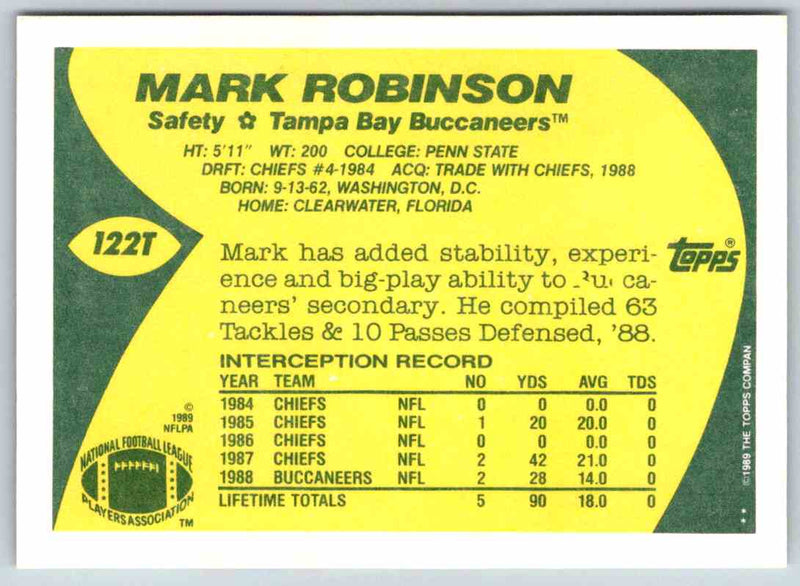 1989 Topps Mark Robinson