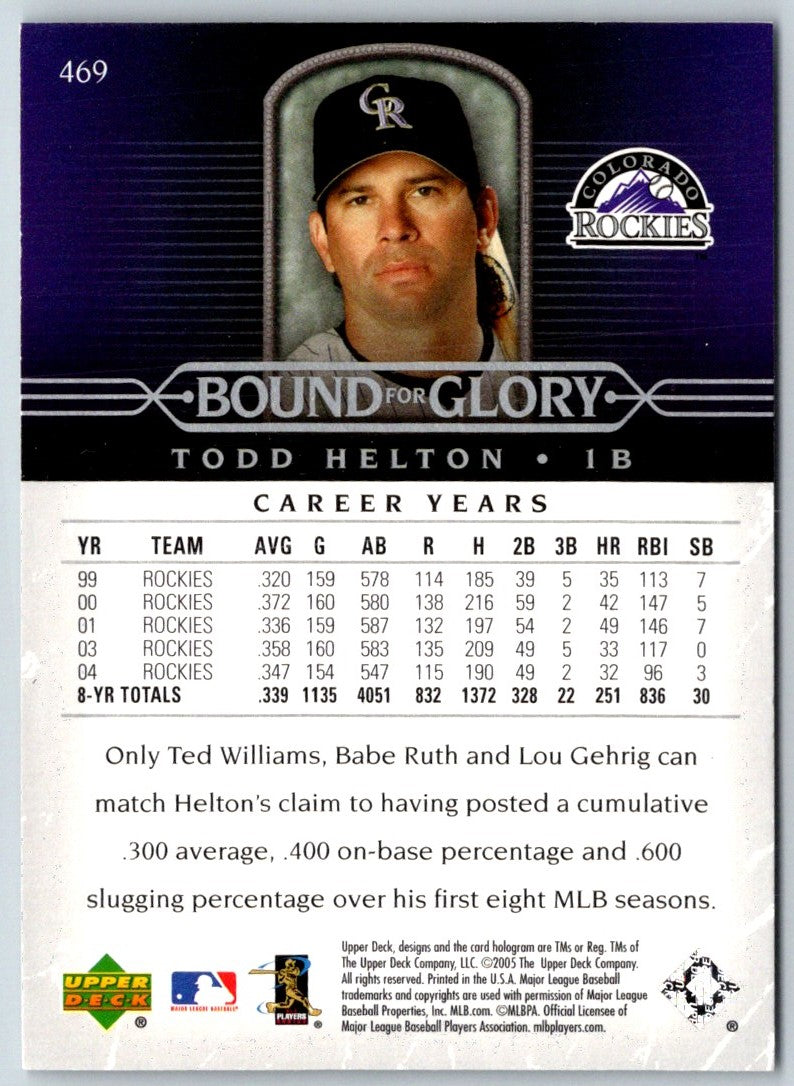 2005 Upper Deck Todd Helton