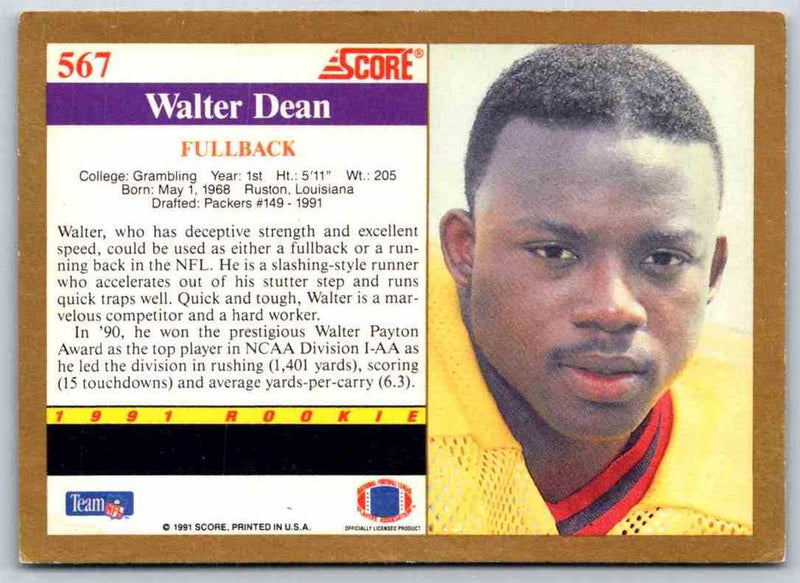 1991 Score Walter Dean
