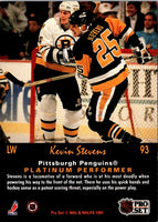 1991 Pro Set Platinum Kevin Stevens #93