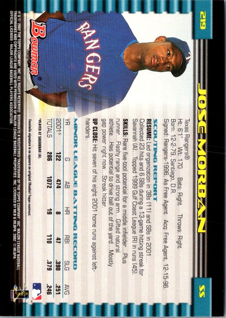 2002 Bowman Jose Morban