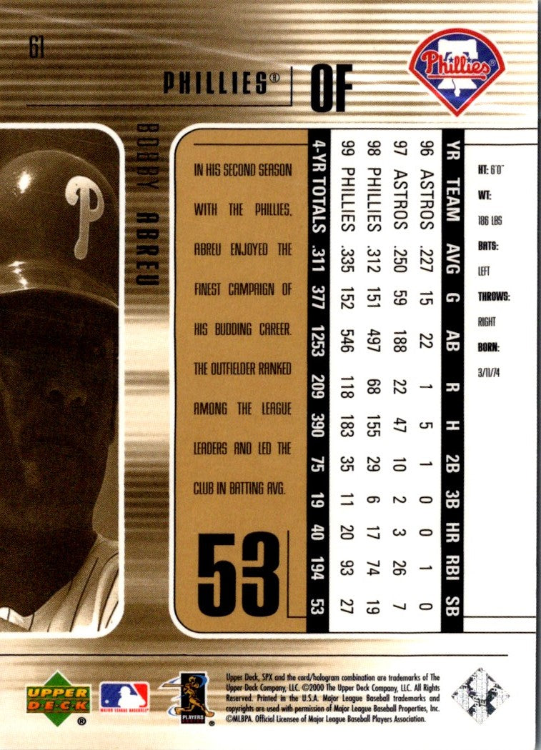 2000 SPx Bobby Abreu