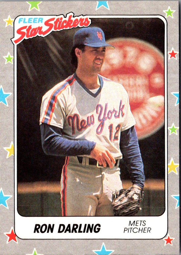 1988 Fleer Star Stickers Ron Darling #100