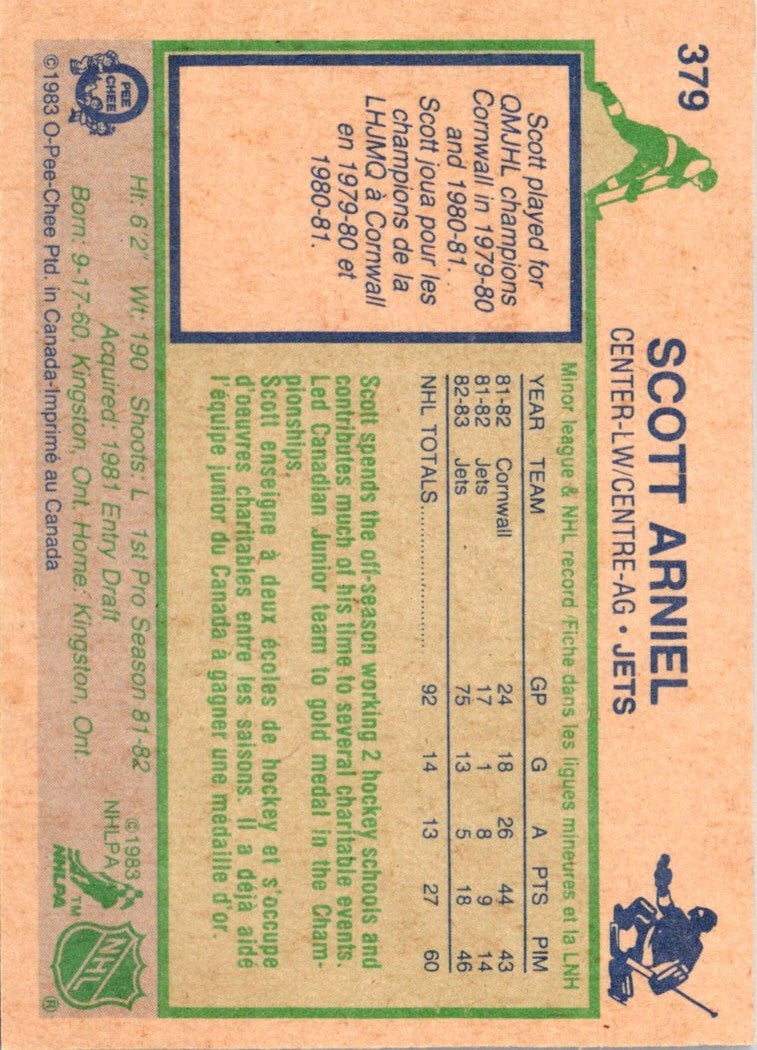 1983 O-Pee-Chee Scott Arniel