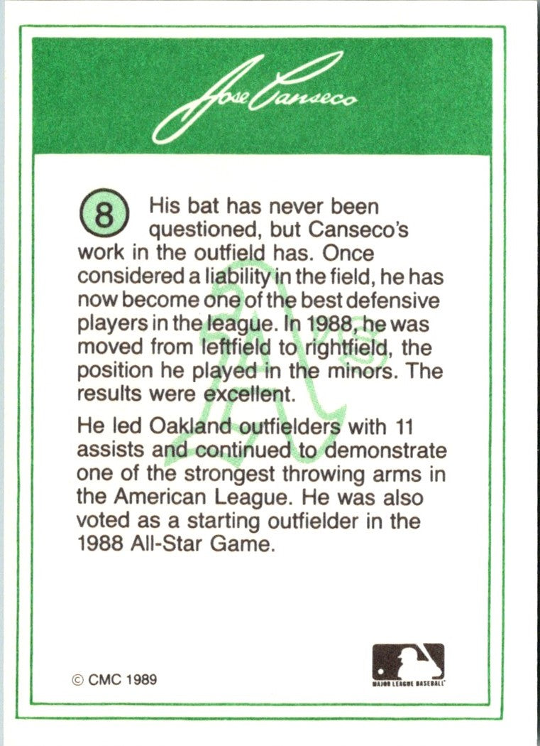 1989 CMC Jose Canseco Jose Canseco