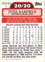 1989 Topps Ames 20/20 Club Jesse Barfield #1