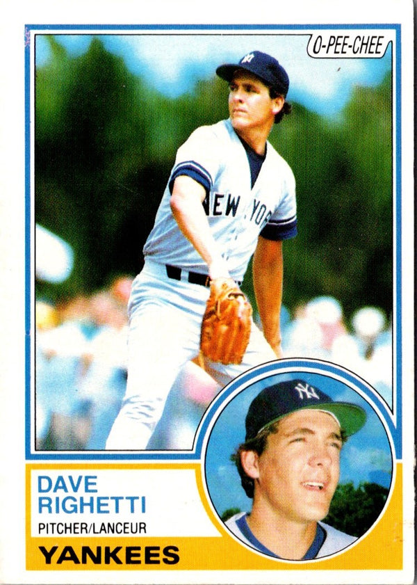 1983 O-Pee-Chee Dave Righetti #176