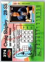 1992 Stadium Club Craig Shipley #374 Rookie