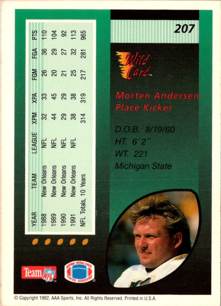 1992 Wild Card Morten Andersen