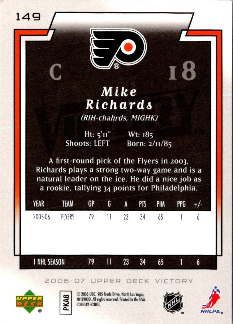 2006 Upper Deck Victory Mike Richards