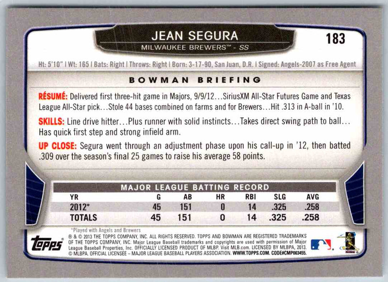 2014 Bowman Jean Segura