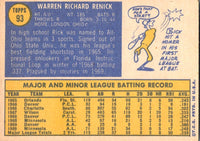 1970 Topps Rick Renick #93 EX-MT+