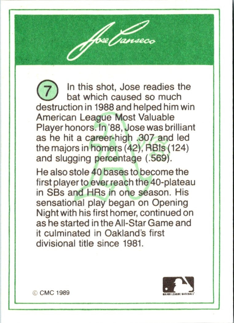 1989 CMC Jose Canseco Jose Canseco