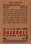 2007 Bowman Heritage Todd Helton