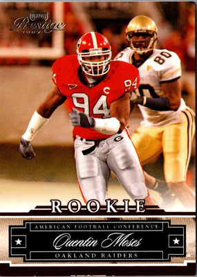 2007 Playoff Prestige Quentin Moses #184 Rookie