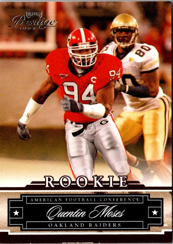 2007 Playoff Prestige Quentin Moses #184 Rookie