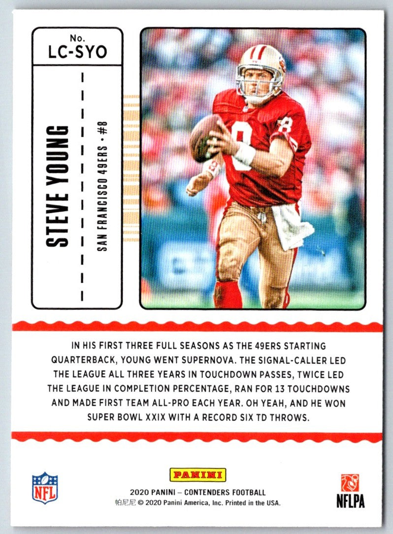 2019 Panini Black Friday Football Steve Young