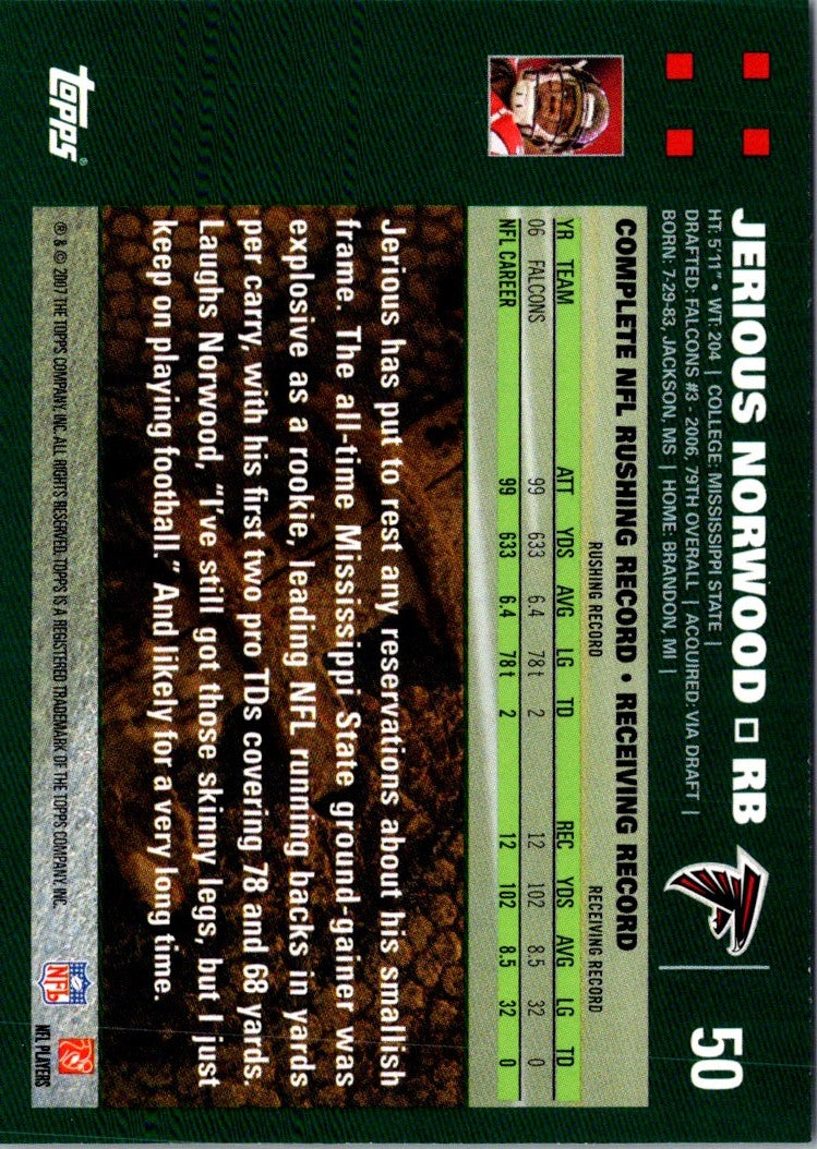 2007 Topps Jerious Norwood