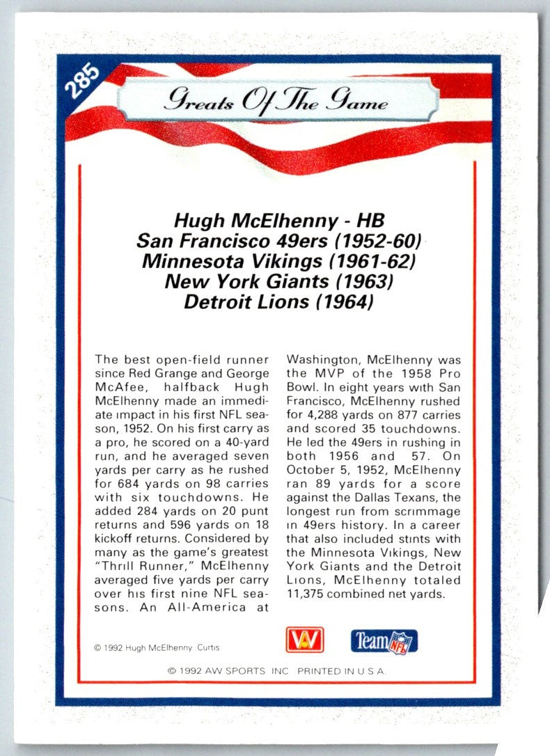 1992 All World Hugh McElhenny