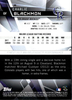 2018 Finest Charlie Blackmon #30