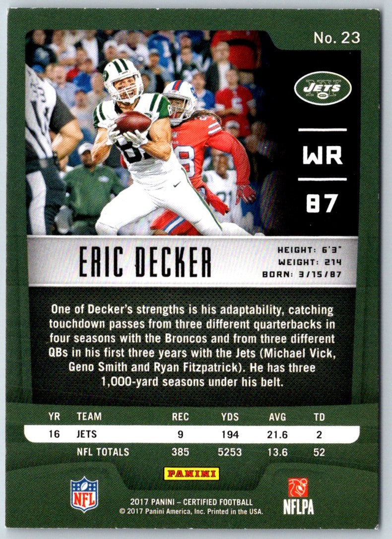 2017 Panini Certified Eric Decker