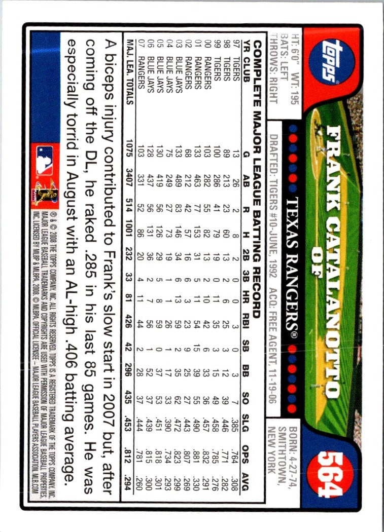 2008 Topps Frank Catalanotto