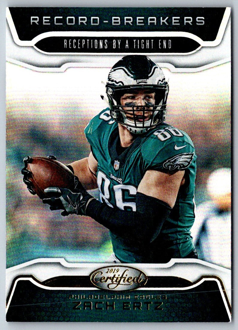 2019 Panini Certified Record Breakers Zach Ertz