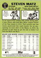 2016 Topps Heritage Steven Matz #62
