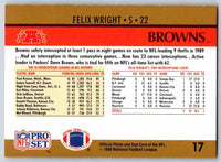 1990 Pro Set Felix Wright #17
