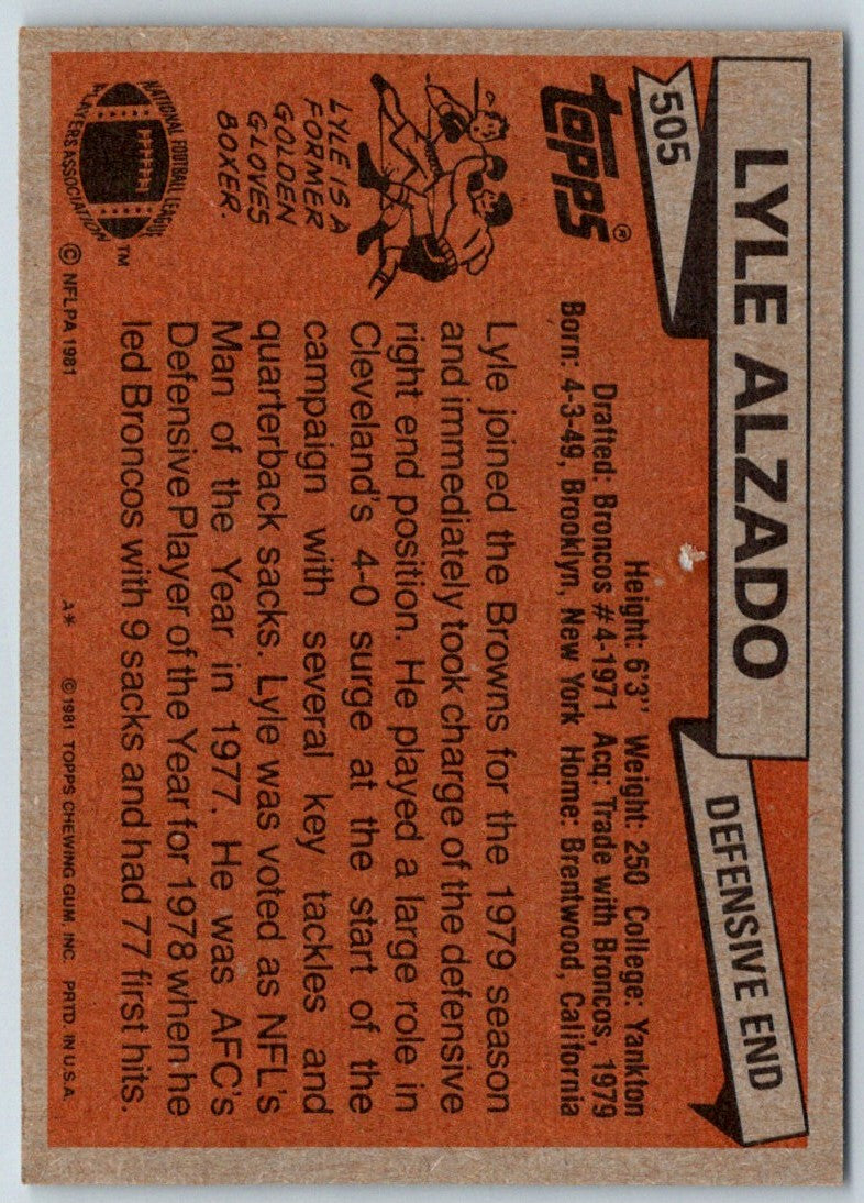 1981 Topps Lyle Alzado